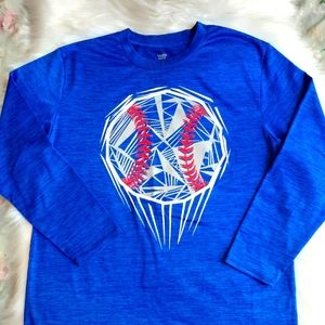 tek gear Baseball Themed Long Sleeve T Shirt